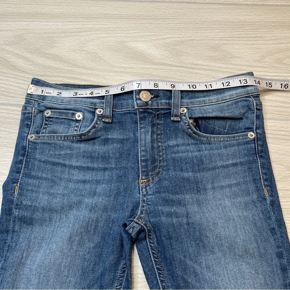 Rag & Bone Ankle Skinny Medium Wash Raw Hem Jeans Women’s size 27